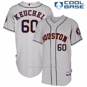 Camiseta Beisbol Hombre Houston Astros Dallas Keuchel Autentico Coleccion Gris Cool Base