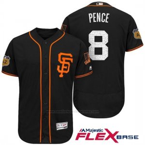 Camiseta Beisbol Hombre San Francisco Giants Hunter Pence San Francisco Negro 2017 Entrenamiento de Primavera Flex Base Jugador