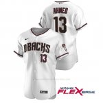 Camiseta Beisbol Hombre Arizona Diamondbacks Nick Ahmed Autentico 2020 Primera Blanco Rojo