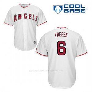 Camiseta Beisbol Hombre Los Angeles Angels David Freese 6 Blanco 1ª Cool Base