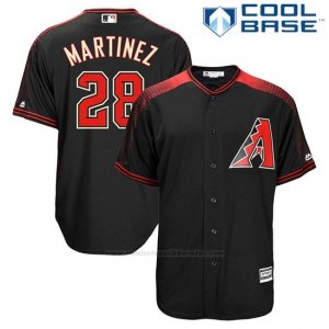 Camiseta Beisbol Hombre Arizona Diamondbacks 28 Jd Martinez Negro Cool Base