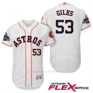 Camiseta Beisbol Hombre Houston Astros 2017 World Series Campeones Ken Giles Blanco Flex Base