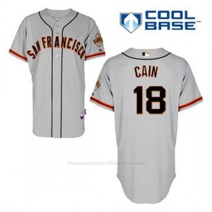 Camiseta Beisbol Hombre San Francisco Giants Matt Cain 18 Gris Cool Base