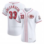 Camiseta Beisbol Hombre Cincinnati Reds Christian Encarnacion Strand Primera Elite Blanco