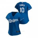 Camiseta Beisbol Mujer Los Angeles Dodgers Justin Turner 2020 Replica Alterno Azul