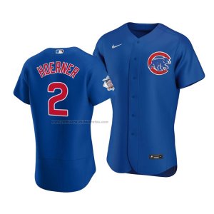 Camiseta Beisbol Hombre Chicago Cubs Nico Hoerner Autentico Alterno Azul