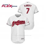 Camiseta Beisbol Hombre Cleveland Indians Ryan Flaherty 150th Aniversario Patch 2019 All Star Game Flex Base Blanco