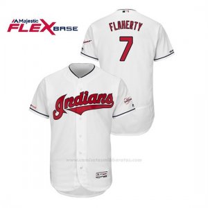 Camiseta Beisbol Hombre Cleveland Indians Ryan Flaherty 150th Aniversario Patch 2019 All Star Game Flex Base Blanco