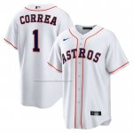 Camiseta Beisbol Hombre Houston Astros Carlos Correa Primera Replica Blanco Camiseta Beisbol Hombre Houston Astros Carlos Correa Primera Replica Blanco