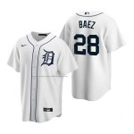 Camiseta Beisbol Hombre Detroit Tigers Javier Baez Replica Primera Blanco