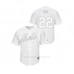 Camiseta Beisbol Hombre New York Mets Dominic Smith 2019 Players Weekend Replica Blanco