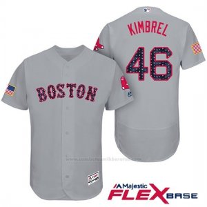 Camiseta Beisbol Hombre Boston Red Sox 2017 Estrellas y Rayas 46 Craig Kimbrel Gris Flex Base