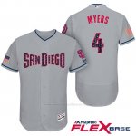 Camiseta Beisbol Hombre San Diego Padres 2017 Estrellas y Rayas Wil Myers Gris Flex Base