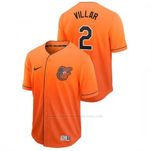 Camiseta Beisbol Hombre Baltimore Orioles Jonathan Villar Fade Autentico Naranja