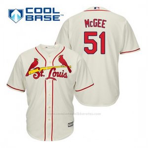 Camiseta Beisbol Hombre St. Louis Cardinals Willie Mcgee 51 Crema Alterno Cool Base