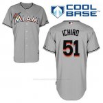 Camiseta Beisbol Hombre Miami Marlins Ichiro Suzuki 51 Gris Cool Base