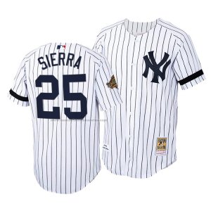Camiseta Beisbol Hombre New York Yankees Ruben Sierra Cooperstown Collection Autentico Primera Blanco