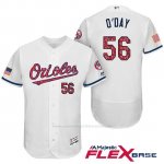 Camiseta Beisbol Hombre Baltimore Orioles 2017 Estrellas Y Rayas 56 Darren O'day Blanco Flex Base