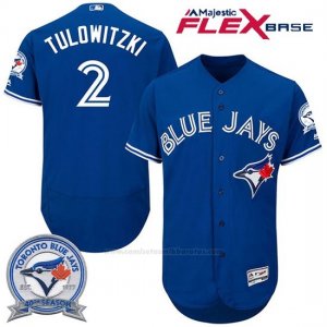 Camiseta Beisbol Hombre Toronto Blue Jays Troy Tulowitzki 2 Flex Base 40 Aniversario