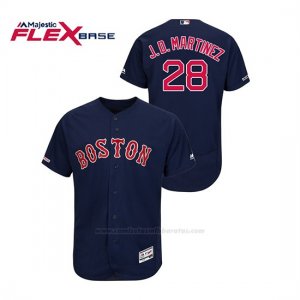 Camiseta Beisbol Hombre Boston Red Sox J.d. Martinez 150th Aniversario Patch Autentico Flex Base Azul