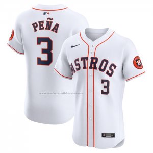 Camiseta Beisbol Hombre Houston Astros Jeremy Pena Primera Elite Blanco