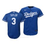Camiseta Beisbol Nino Los Angeles Dodgers Chris Taylor Replica Alterno 2020 Azul