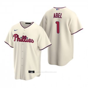 Camiseta Beisbol Hombre Philadelphia Phillies Mick Abel Replica 2020 Crema