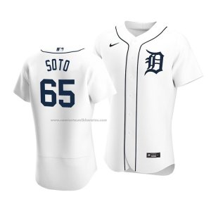 Camiseta Beisbol Hombre Detroit Tigers Gregory Soto Autentico Primera Blanco