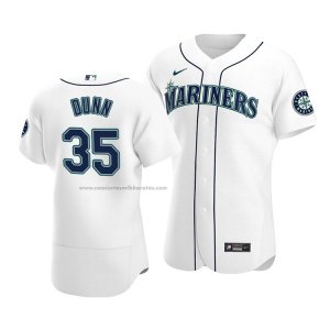 Camiseta Beisbol Hombre Seattle Mariners Justin Dunn Autentico Primera Blanco