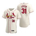 Camiseta Beisbol Hombre St. Louis Cardinals Jon Lester Autentico Alterno Crema