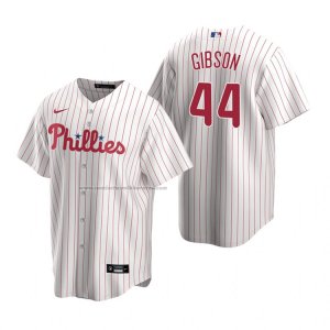 Camiseta Beisbol Hombre Philadelphia Phillies Kyle Gibson Replica Primera Blanco