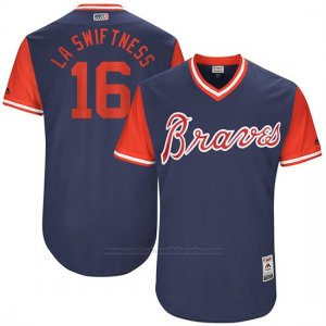 Camiseta Beisbol Hombre Atlanta Braves 2017 Little League World Series 16 Lane Adams Azul