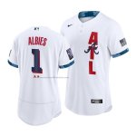 Camiseta Beisbol Hombre Atlanta Braves Ozzie Albies 2021 All Star Autentico Blanco