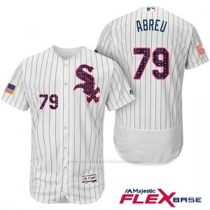 Camiseta Beisbol Hombre Chicago White Sox 2017 Estrellas Y Rayas 79 Jose Abreu Blanco Flex Base
