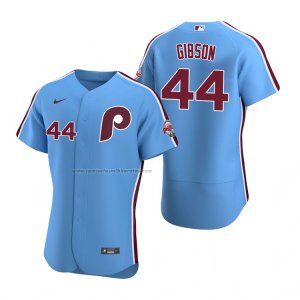 Camiseta Beisbol Hombre Philadelphia Phillies Kyle Gibson Autentico Alterno Azul