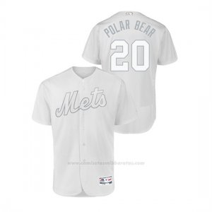 Camiseta Beisbol Hombre New York Mets Pete Alonso 2019 Players Weekend Autentico Blanco