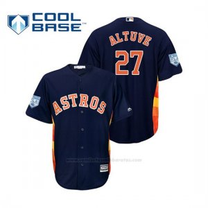 Camiseta Beisbol Hombre Houston Astros Jose Altuve Cool Base Entrenamiento de Primavera 2019 Azul