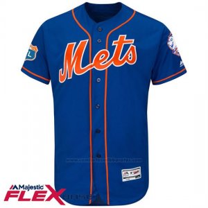 Camiseta Beisbol Hombre New York Mets Blank Azul Flex Base Autentico Coleccion Entrenamiento de Primavera