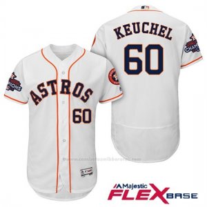 Camiseta Beisbol Hombre Houston Astros 2017 World Series Campeones Dallas Keuchel Blanco Flex Base