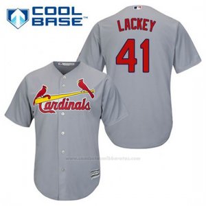 Camiseta Beisbol Hombre St. Louis Cardinals John Lackey 41 Gris Cool Base