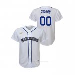 Camiseta Beisbol Nino Seattle Mariners Personalizada Cooperstown Collection Primera Blanco