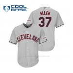 Camiseta Beisbol Hombre Cleveland Indians Cody Allen 2019 All Star Game Patch Cool Base Gris