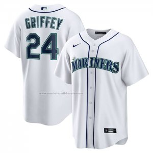 Camiseta Beisbol Hombre Seattle Mariners Ken Griffey Jr Retired Replica Blanco Camiseta Beisbol Hombre Seattle Mariners Ken Griffey Jr Retired Replica Blanco