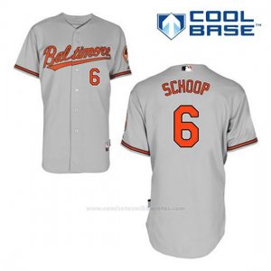 Camiseta Beisbol Hombre Baltimore Orioles 6 Jonathan Schoop Gris Cool Base