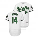 Camiseta Beisbol Hombre Baltimore Orioles Craig Gentry Throwback Earth Day Blanco