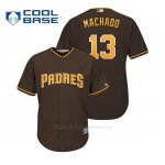 Camiseta Beisbol Hombre San Diego Padres Manny Machado Cool Base Majestic Marron