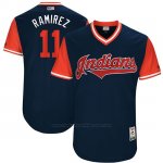 Camiseta Beisbol Hombre Cleveland Indians 2017 Little League World Series Jose Ramirez Azul