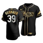 Camiseta Beisbol Hombre Tampa Bay Rays Kevin Kiermaier Golden Edition Autentico Negro Oro