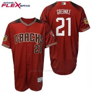 Camiseta Beisbol Hombre Arizona Diamondbacks 21 Zack Greinke 2017 Entrenamiento de Primavera Flex Base