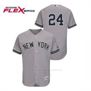 Camiseta Beisbol Hombre New York Yankees Gary Sanchez 150th Aniversario Patch Flex Base Gris